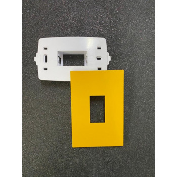 Placa 1 Módulo Vertical com Suporte 4x2 - RECTA MOSTARDA SATIN FOSCO
